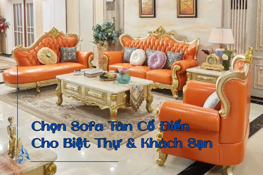 Bí Quyết Chọn Sofa Tân Cổ Điển Cho Biệt Thự & Khách Sạn Cao Cấp
